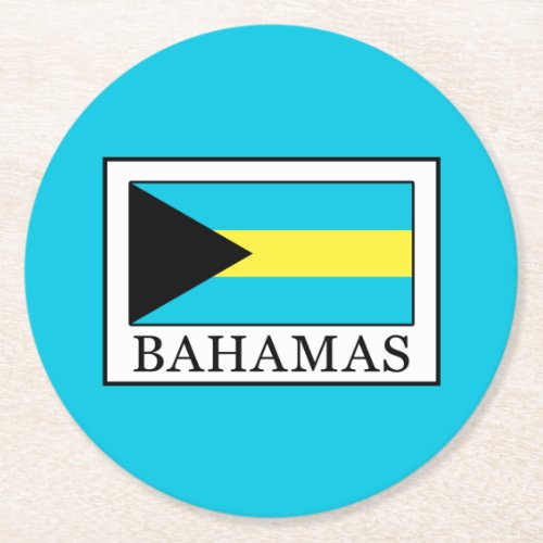 Bahamas Round Paper Coaster