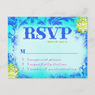 BAHAMAS RSVP 2 Linen Paper Invitation