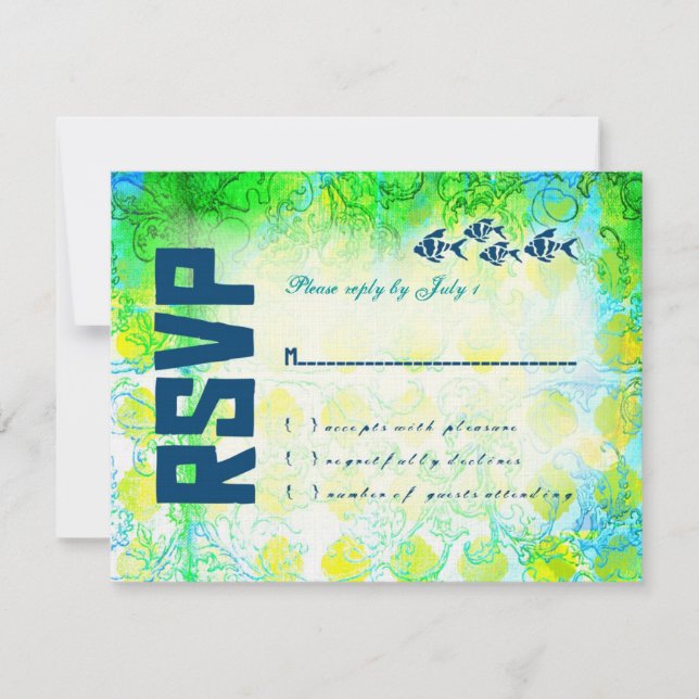 BAHAMAS RSVP Linen Paper Card (Front)