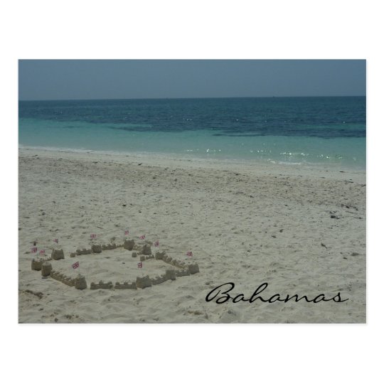 bahamas sand postcard