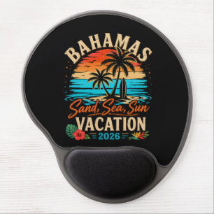Bahamas Sand Sea Sun Vacation 2026 Gel Mouse Pad