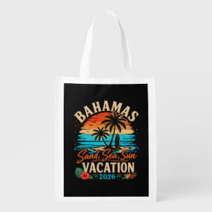 Bahamas Sand Sea Sun Vacation 2026 Grocery Bag