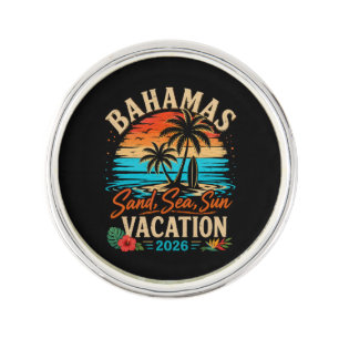 Bahamas Sand Sea Sun Vacation 2026 Lapel Pin