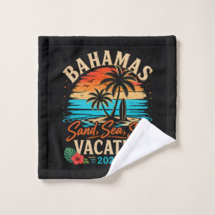 Bahamas Sand Sea Sun Vacation 2026 Wash Cloth