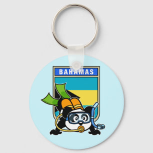 Bahamas Scuba Panda Keychain
