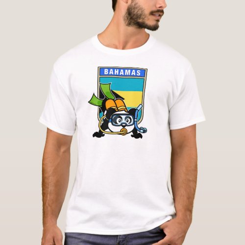 Bahamas Scuba Panda T_Shirt