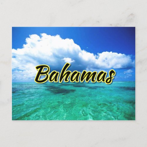 Bahamas sea sky postcard