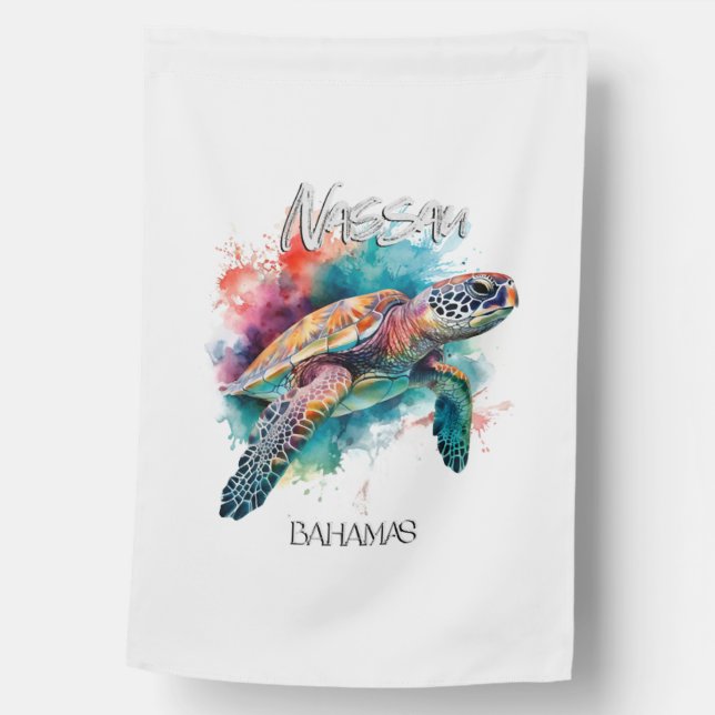 Bahamas Sea Turtle Bahamian Flag Beach Great Shark (Front)