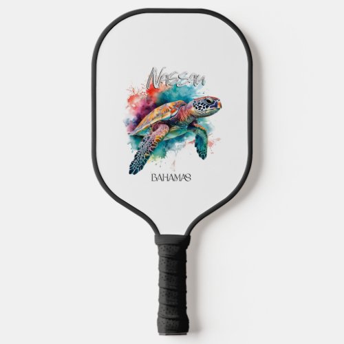 Bahamas Sea Turtle Bahamian Flag Beach Great Shark Pickleball Paddle