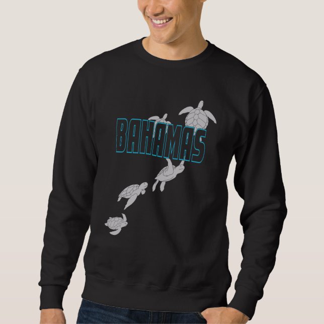 Bahamas Sea Turtles Scuba Diving with Turtles Sweatshirt (Front)