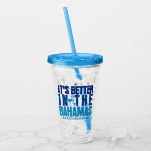Bahamas Souvenir Gift : Abaco Bahamas It's Better Acrylic Tumbler