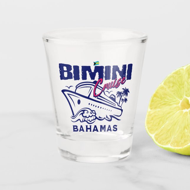 Bahamas Souvenir Gift : Bimini Bahamas Cruise Shot Glass (Front)