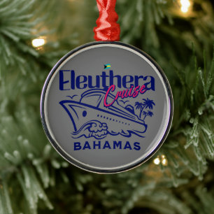 Bahamas Souvenir Gift : Eleuthera Bahamas Cruise Metal Ornament