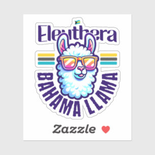 Bahamas Souvenir Gift : Eleuthera Bahamas Llama Sticker