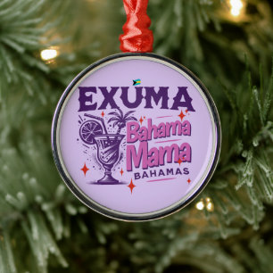 Bahamas Souvenir Gift : Exuma Bahamas Bahama Mama Metal Ornament