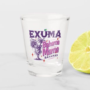 Bahamas Souvenir Gift : Exuma Bahamas Bahama Mama Shot Glass
