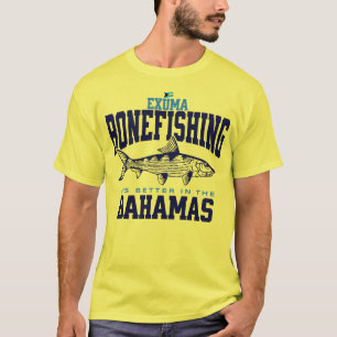 Bahamas Souvenir Gift : Exuma Bahamas Bonefishing T-Shirt