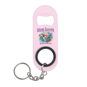 Bahamas Souvenir Gift : Grand Bahama Sea Turtle Keychain Bottle Opener