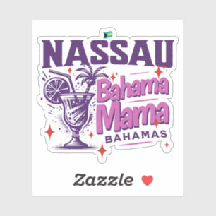 Bahamas Souvenir Gift : Nassau Bahamas Bahama Mama Sticker