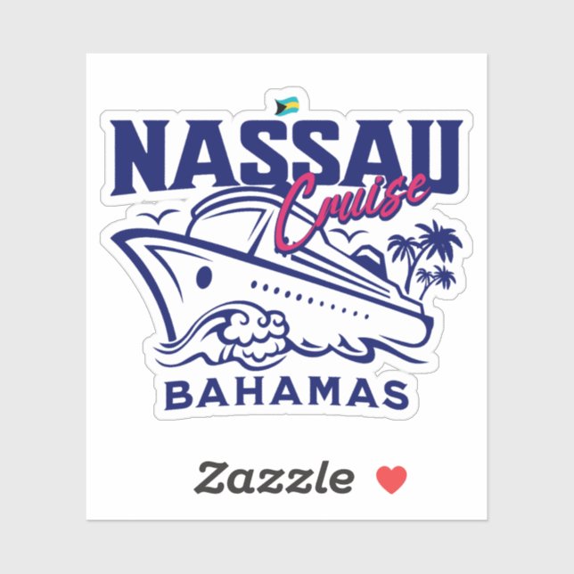 Bahamas Souvenir Gift : Nassau Bahamas Cruise Sticker (Sheet)