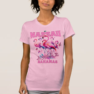 Bahamas Souvenir Gift : Nassau Bahamas Flamingo T-Shirt