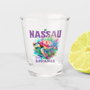 Bahamas Souvenir Gift : Nassau Bahamas Sea Turtle Shot Glass