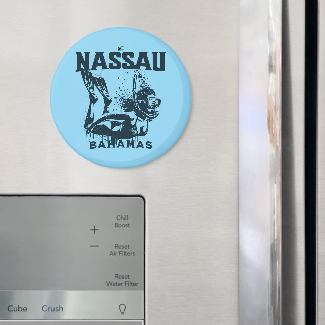 Bahamas Souvenir Gift : Nassau Bahamas Snorkeling Magnet (In Situ (Fridge))