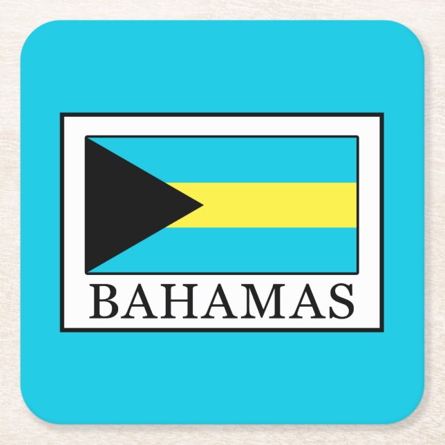 Bahamas Square Paper Coaster (Front)