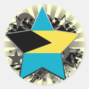 Bahamas Star Classic Round Sticker