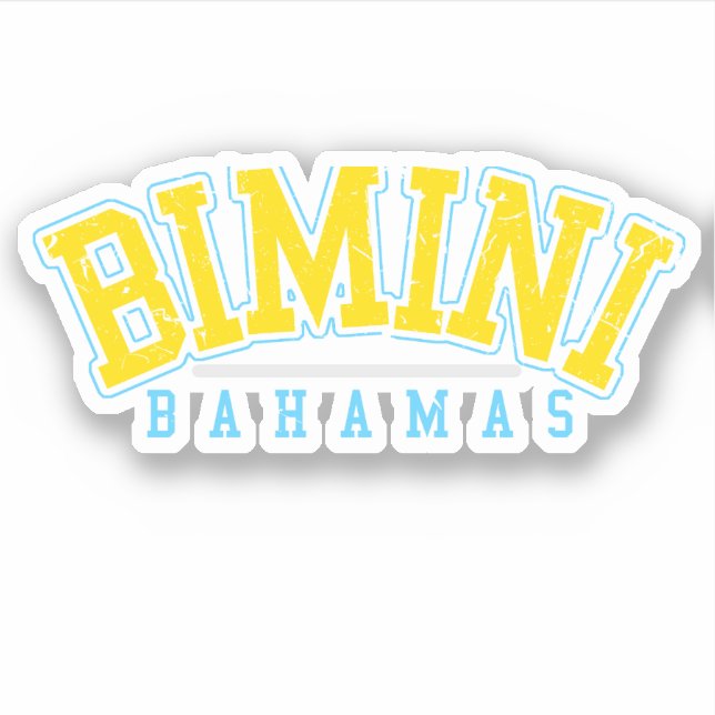 Bahamas Sticker Bimini Vacation Bahamian Cruise (Front)
