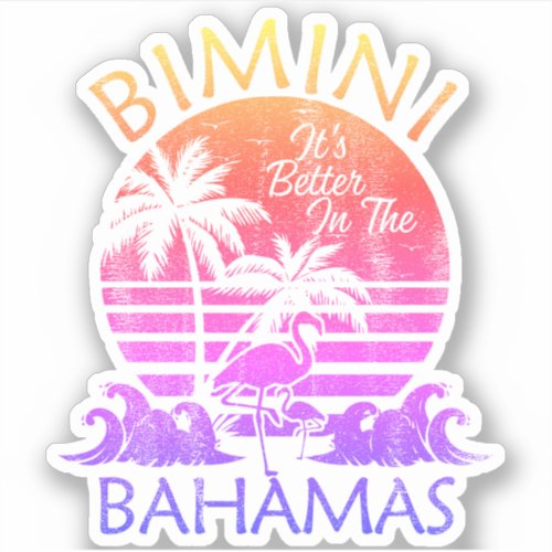 Bahamas Sticker Bimini Vacation Beach Cruise