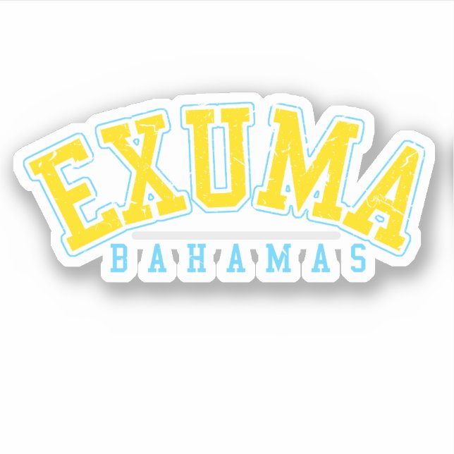 Bahamas Sticker Exuma Vacation Bahamian Cruise (Front)