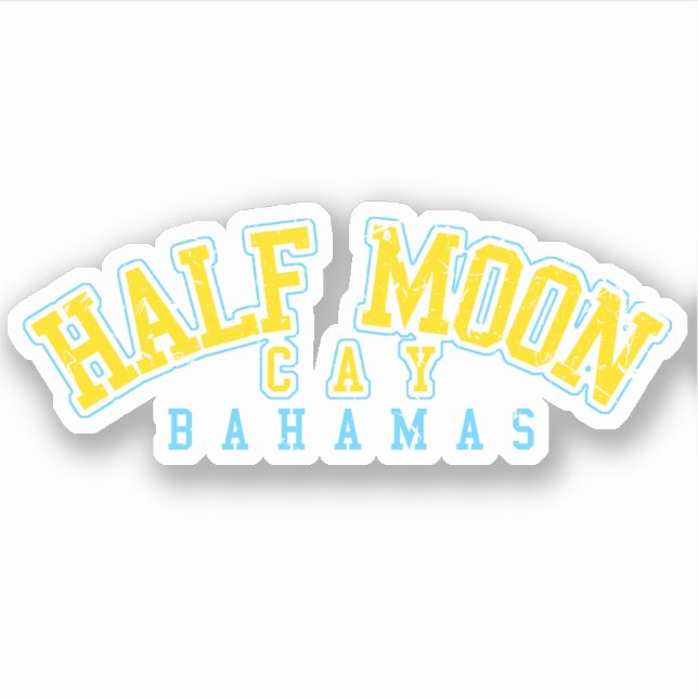 Bahamas Sticker Half Moon Cay Vacation Cruise (Front)