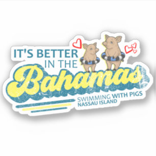 Bahamas Sticker Nassau Pigs Vacation Cruise