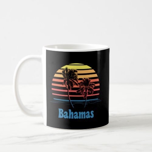 Bahamas Sunset Palm Trees Beach Vacation Coffee Mug