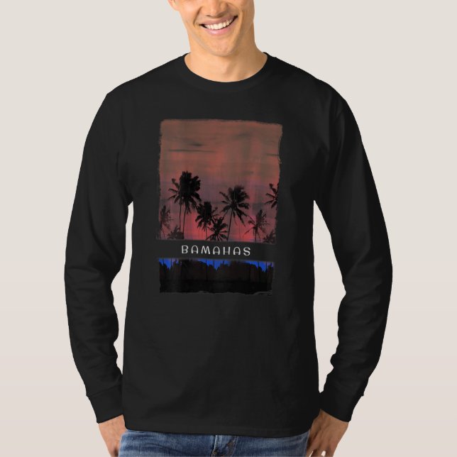 Bahamas Sunset Vacation Souvenir T-Shirt (Front)