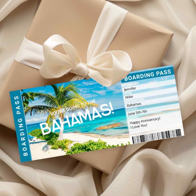 Bahamas Surprise Trip Boarding Pass Gift Card (Creator Uploaded)