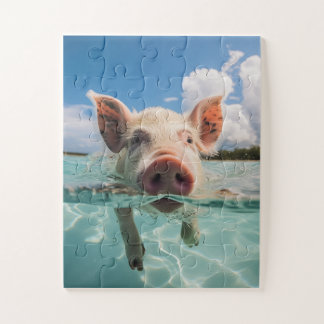 Bahamas Swimming Pig Jigsaw Puzzle