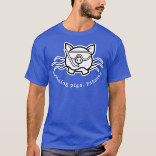 Bahamas Swimming Pig with Mask and Snorkel  T-Shirt