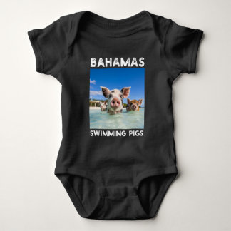 Bahamas Swimming Pigs Exuma Baby Bodysuit