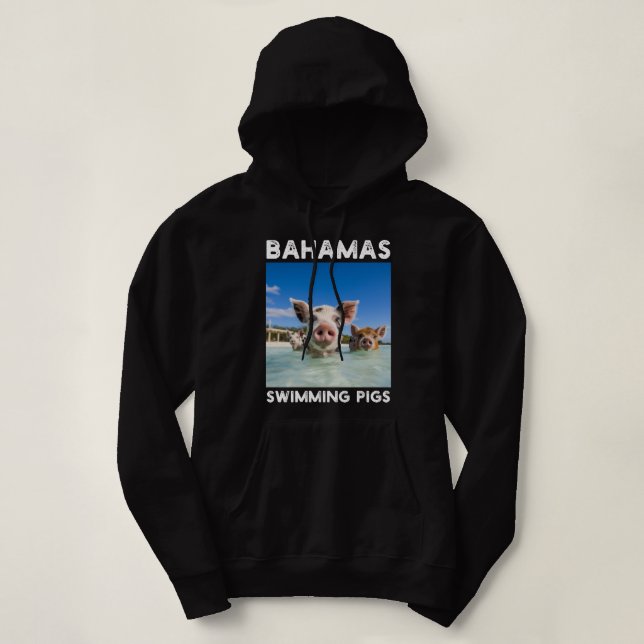 Bahamas Swimming Pigs Exuma Hoodie (Design Front)