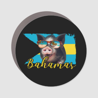 Bahamas Swimming Pigs - Exuma Pig Beach Adventure Car Magnet