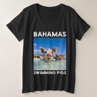Bahamas Swimming Pigs Exuma Plus Size T-Shirt