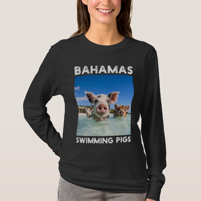 Bahamas Swimming Pigs Exuma T-Shirt (Front)