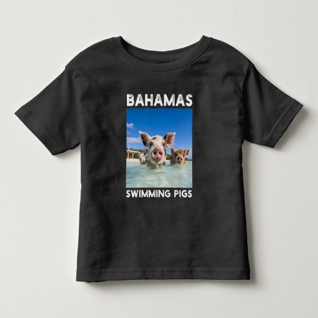Bahamas Swimming Pigs Exuma Toddler T-shirt (Front)