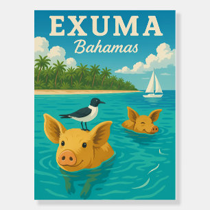 Bahamas Swimming Pigs Tropical Beach Exuma 2025 Foam Board