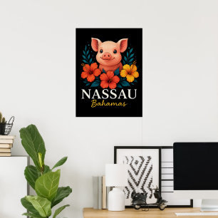 Bahamas Swimming Pigs Wall Art Holiday Gift