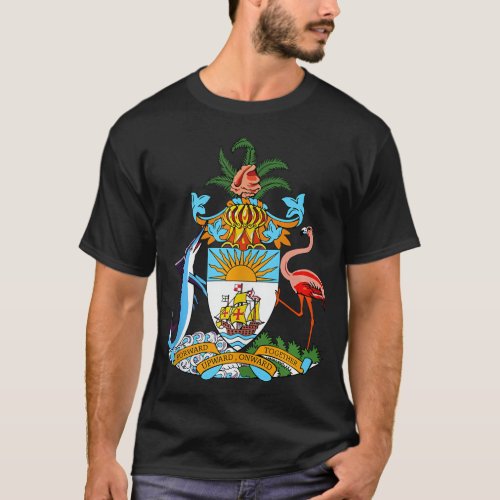 Bahamas T_shirt Coat of arms Tee Flag souvenir Bah