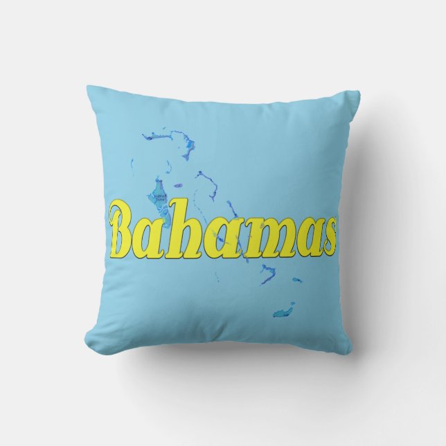 Bahamas Throw Pillow (Front)
