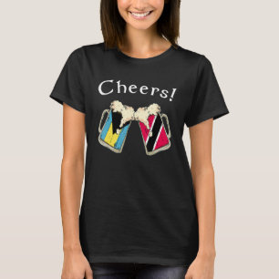 Bahamas Trinidad & Tobago Flag Cheers Beer Grown P T-Shirt